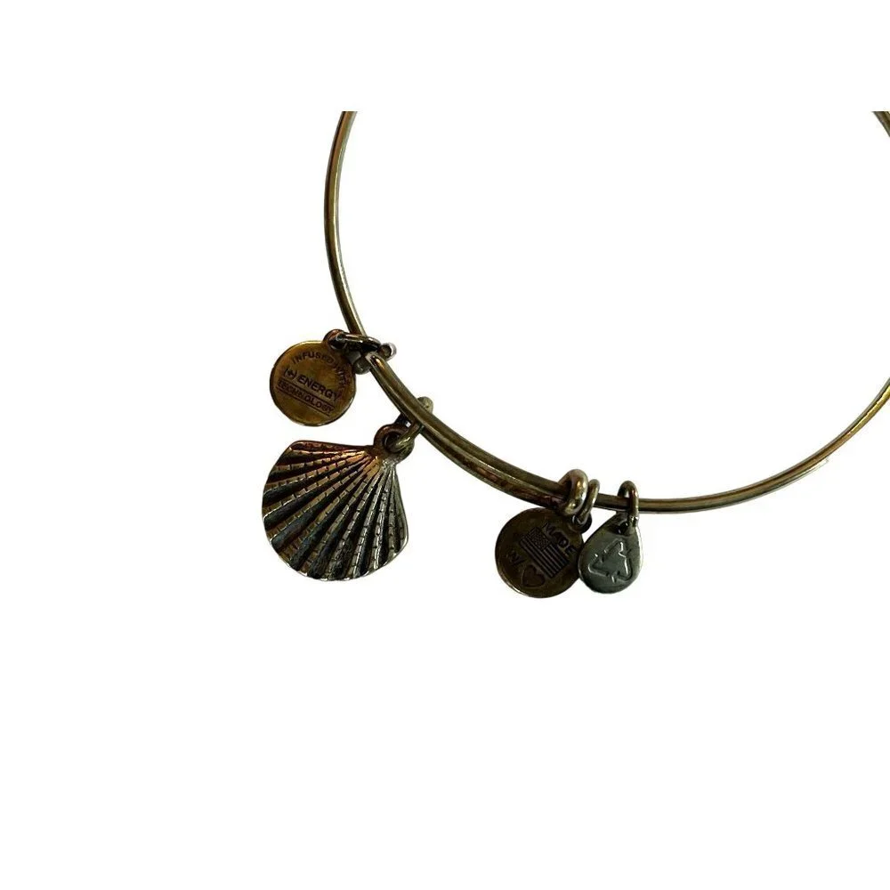Alex and Ani Gold Bracelet Set Lighthouse & Seashell